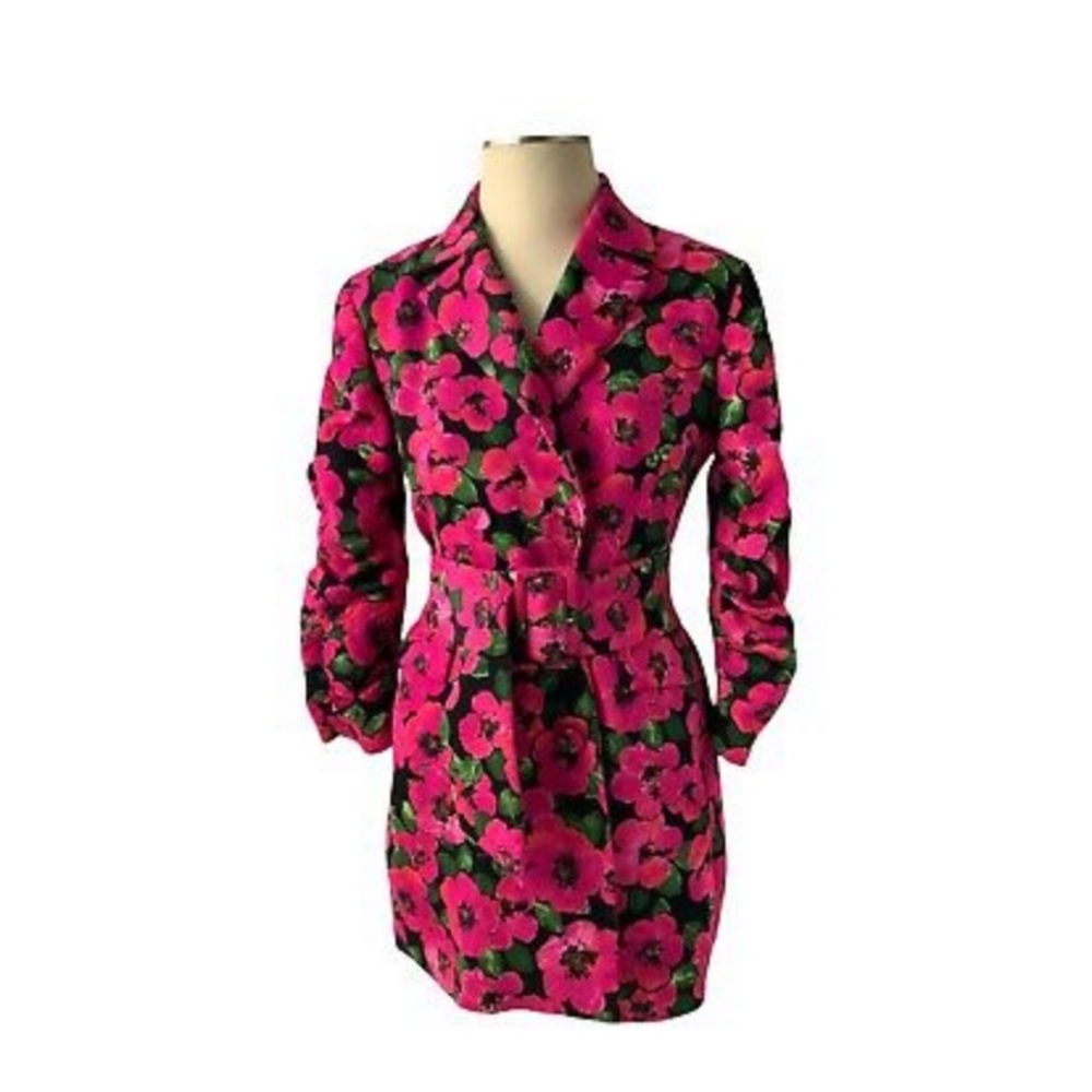 Floral print coat